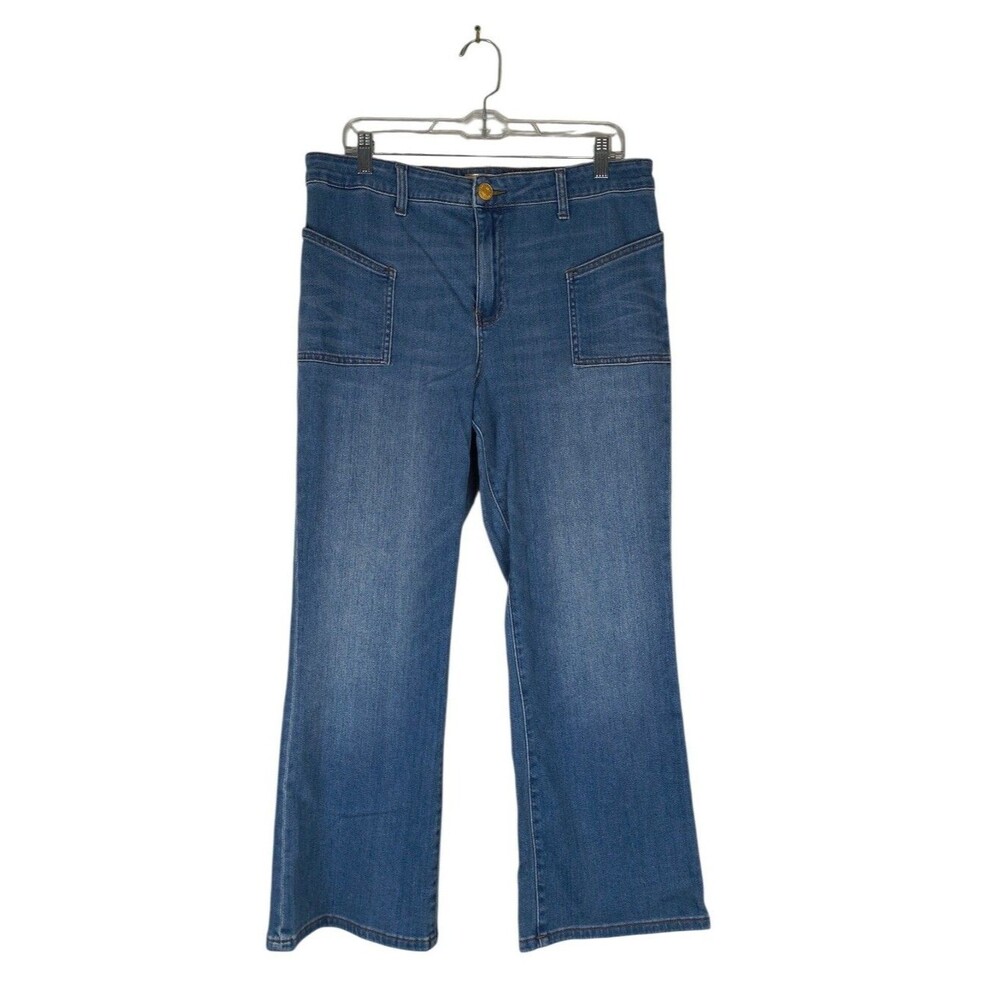 Kut From The Kloth Jeans Women’s 14 Blue Kelsey High Rise Ankle Flare Denim